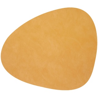 LINDDNA Tischset Nupo L Curve Leder Gelb Curry (Large)