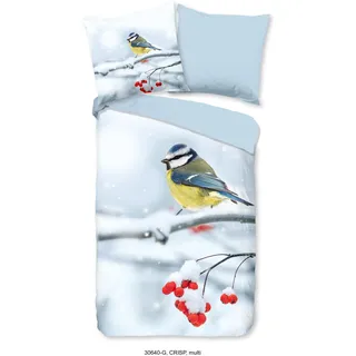 Good Morning Crisp Vögel Baumwolle Mehrfarbig 135 x 200 cm + 80 x 80 cm