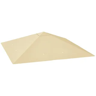 Outsunny Ersatzdach für Pavillon 3 x 3 m 298 x 1 x 298 cm Beige