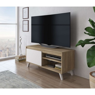 Furnix TV-Schrank DARSI Lowboard Fernsehschrank Kommode 100 oder 140 cm breit Wahl skandinavisches Design braun 100 cm
