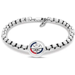Tommy Hilfiger COMPASS Edelstahlfarben Blau/Rot/Weiß 2790726 Größe 19 cm