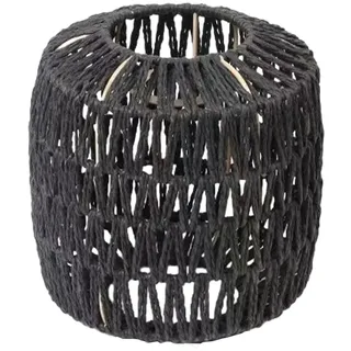 Tacery Rattan-Lampenschirm, kleine Boho-Lampenschirme, Pendelleuchtenschirm mit gewebtem Papierseil, Deckenventilator-Lichtabdeckungen, zarter Rattan-Kronleuchter-Lampenschirm, Heimdekoration