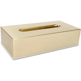 Gold Edelstahl Tissue Box, Dekorative Metall Tissue Halter Abdeckung Serviettenspender für Wohnzimmer Badezimmer Schlafzimmer Villa