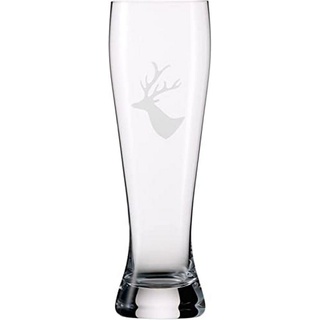Eisch Bierglas Weizenbierglas Chalet Hirsch 0,5l, Kristallglas