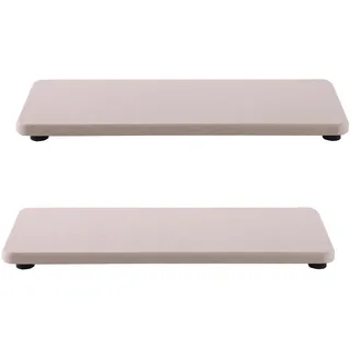 NiuYichee 2er-Set wasserabsorbierende Stein-Tabletts, Küchen-/Badezimmer-Spülbecken-Seifenschale, Kieselgur-Tablett für Handseife & Kosmetikflaschen im modernen Zuhause, 8 cm B x 22 cm L, Hellgrau