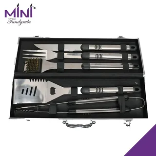 ACTIVA Edelstahl Grillbesteck Set mit Koffer 5-tlg.