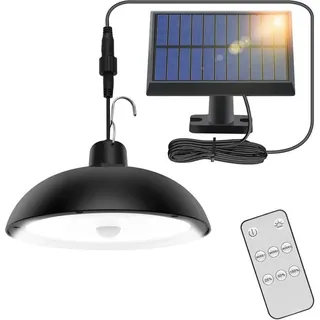 Bardusch Solar-gartenleuchte, 78 Leds, 4 Modi, Solar-hängeleuchte Mit Bewegungsmelder, Fernbedienung, 360° Verstellbarem Solarpanel, Ip65 Wasserdicht, Für Garten Und Kamera