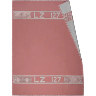 Wohndecke ZOEPPRITZ1828 "Hero", rosa (coral), B:140cm L:190cm, Kaschmir, Wolle, Wohndecken, Wohndecke, klassisches doubleface Plaid