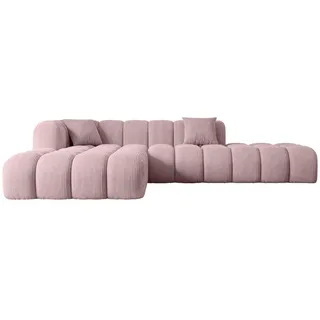 altdecor Ecksofa, Ottomane links, OLEA-L2 - 289x176x71 cm Rosa