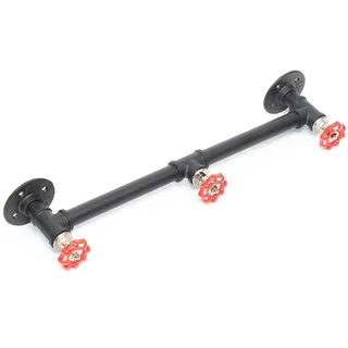 Robuster industrieller Rohr Garderobe 50cm Wandmontierte Kleiderstange Wand Kleiderständer Industrieller Stil für Schlafzimmer Badezimmer Schrank Boutique Bekleidungsgeschäft