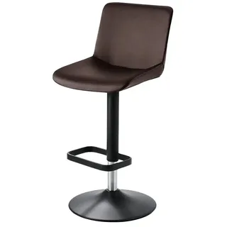 Barhocker Leder MyTina , braun , Maße (cm): B: 44 T: 38.0