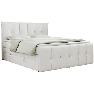 MKS King Boxspringbett 160 x 200 cm H4 Weiß