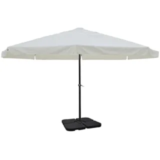 vidaXL Sonnenschirm Aluminium Tragbarer Sonnenschirmständer Weiß