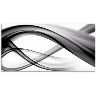 Glasbild ARTLAND "Abstrakte Komposition", schwarz (farbe bild(er): schwarz), B:100cm H:50cm, Bilder, in verschiedenen Größen