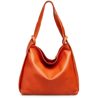 Caspar Schultertasche 2 in 1 XL Leder Damen Rucksack Tasche - PREMIUM LINE - Modell No.786, robust, elegant & unempfindlich - 100% Echtleder - Handmade in Italy
