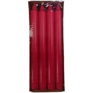 Diana Candles Stabkerzen rot Stearin H24 cm Set 8 St.