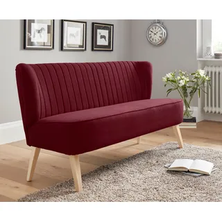 Home Affaire 2-Sitzer HOME AFFAIRE "Campi", rot (bordeaux), B:140cm H:81cm T:67cm, 92% Polyester, 8% Nylon, Sofas, bequemes Küchensofa, frei im Raum stellbar