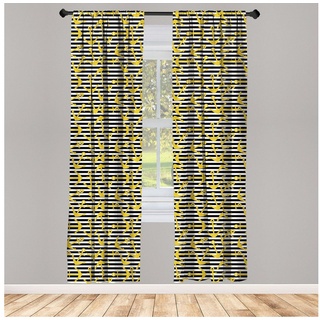 Gardine Vorhang für Wohnzimmer Schlafzimmer Dekor, Abakuhaus, Microfaser, Nautik-Party Maritime Schiff Artikel braun|gelb 150 cm x 175 cm