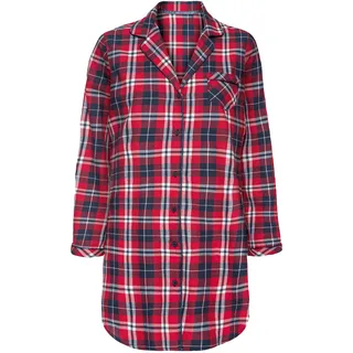ESMARA® Damen Bigshirt, Flanell (Karo/rot, S (36/38))