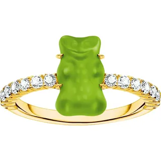 Thomas Sabo Fingerring THOMAS SABO x HARIBO Silber Zirkonia Gelb/Gold/Grün Gr. 60