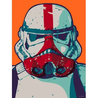 Komar Star Wars Wandbild | Mandalorian Pop Art Stormtrooper | Baby Yoda, Dekoration, Wandbild, Poster, Kunstdruck | Größe 40 x 50 cm | ohne Rahmen | WB-SW-018-40x50