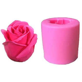 1pc Blume 3D-Rose-Blumen-Auto-Kuchen-Silikon-Form-Handgemachte Seifen-Kerze-Kuchen-Form Gummies Mousse Zucker Form für Backen-Werkzeuge