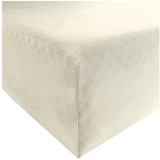 Estella Spannbettlaken Mako-Feinjersey wollweiß Größe 120x200 cm