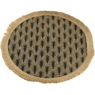 AM Design Platzset Tischset, (Set, 6-St), aus Jute, Ø 38 cm beige|schwarz