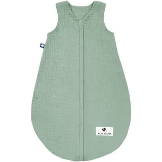 Julius Zöllner Sommerschlafsack Musselin Sommertraum 0.5 TOG, gruen, 80