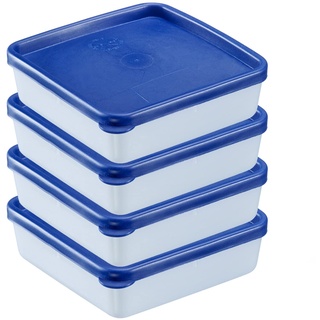 Westmark Frischhaltedosen-Set Trio 3,6 cm hoch weiß, blau 0,25 l, 4 St.