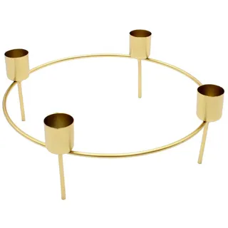 Dekohelden24 Adventskranz Adventskränze in verschiedenen Varianten, Zum Stecken, passend für 4 Stabkerzen, modernes Design