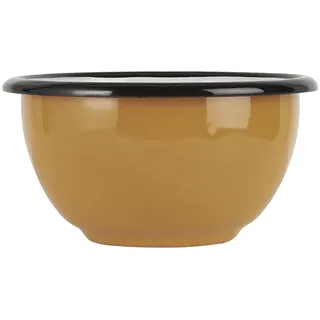 Ib Laursen Schüssel Emaille Schale Retro Vintage Servierschale Müslischale Schüssel/Tasse, Schale klein, Emaille in nostalgischen Stil gelb Ø 10,5 cm x 5,5 cm