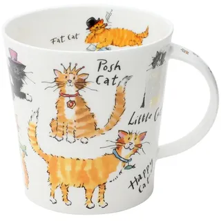 Dunoon Becher Cairngorm A Cat's Life - 0,48l Knochenporzellan Trinkbecher