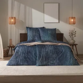 Estella Arno Grafisch Jersey Blau 155 x 220 cm + 80 x 80 cm
