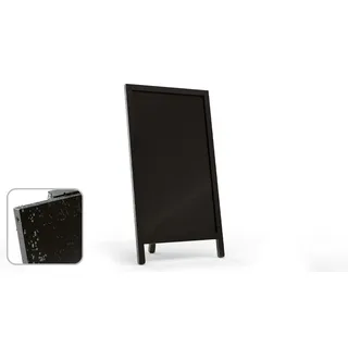 ALLboards Kundenstopper wasserfest, SCHWARZ, Aufsteller mit Kreidefläche, einseitig 78×44 cm, Werbeaufsteller