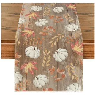 LuxusKollektion Tischläufer Herbstliche Orange Kürbisse Tischläufer 40x180 cm Braun