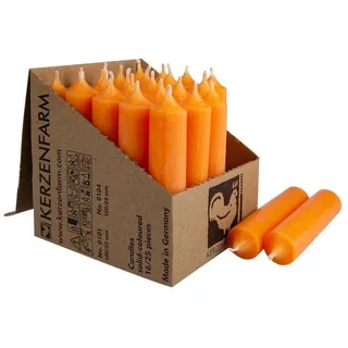 Hahn Kerzenfarm Spitzkerze Otto Kurze Stabkerzen 25 Stück Apricot / Pfirsich orange