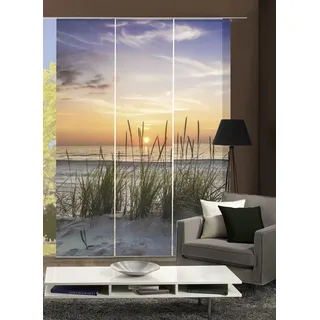 Home fashion Evening Schiebegardine 60 x 245 cm natur 3 St.