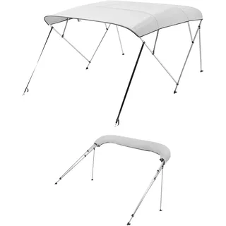 Vevor Sonnenschutz Bimini Top 201-213 cm Polyester Hellgrau