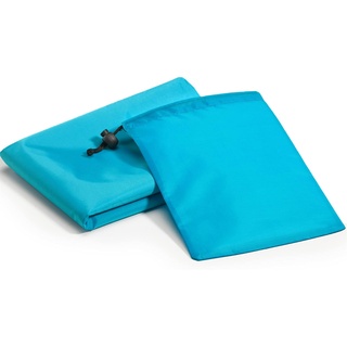 CelinaSun Outdoordecke 200x200 cm blau PES Taschen Stranddecke Picknick Decke Ultraleicht schnelltrocknend Unterlage