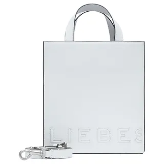 Shopper LIEBESKIND BERLIN "Paperbag S PAPER BAG LOGO CARTER" Gr. B/H/T: 22 cm x 25 cm x 12 cm, weiß (offwhite) Damen Taschen Handtaschen mit viel Stauraum, Shopper, zertifiziert nach Leather Working Group