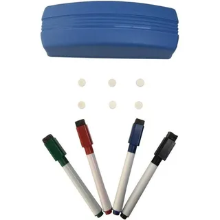 Famanu Startset für Whiteboards, Flipcharts und Drehtafeln - inklusive Marker und Magnete