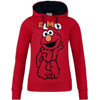 Sesamstraße Kapuzenpullover - Elmo - S bis M - für Damen - Größe M - rot  - EMP exklusives Merchandise! - M