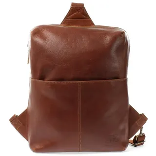 LECONI Freizeitrucksack Crossbag Bodybag Lederrucksack Rucksack Damen Herren Leder LE1029 braun|bunt
