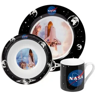 UNITED LABELS NASA Frühstücksset 3-tlg. blau/schwarz