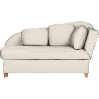 Livetastic Liege, Creme, Holz, Buche, 2-Sitzer, Füllung: Vlies, 180x97x85 cm, Made in EU, Liegefunktion, Armteil rechts, Wohnzimmer, Sessel, Relaxliegen