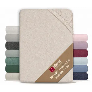 biberna Spannbettlaken Flanell 90 x 190 - 100 x 200 cm braun 1 St.