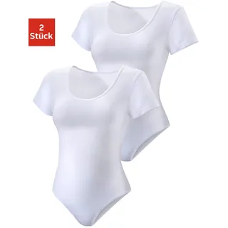 T-Shirt-Body VIVANCE Gr. 48/50, N-Gr, weiß Damen Bodies T-Shirt-Body aus elastischer Baumwoll-Qualität