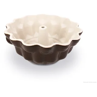 Kerazo Keramik Stern Gugelhupf Backform 23 cm  braun/creme Rührkuchenbackform