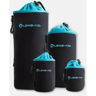 Lens-Aid Neopren Objektivbeutel mit Fleece-Fütterung  Set: S, M, L, XL